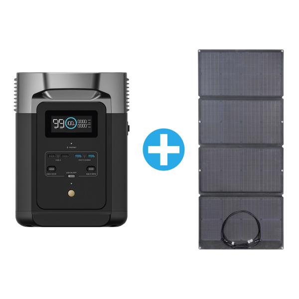 ECOFLOW Delta 2 + 160W Solar Panel - BUNDLE